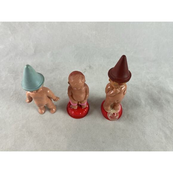 Little Squirt Bubbling Babies Celluloid Dolls Lot of 3 Vintage Made in Japan - Picture 2 of 9